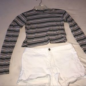 Long sleeve crop top